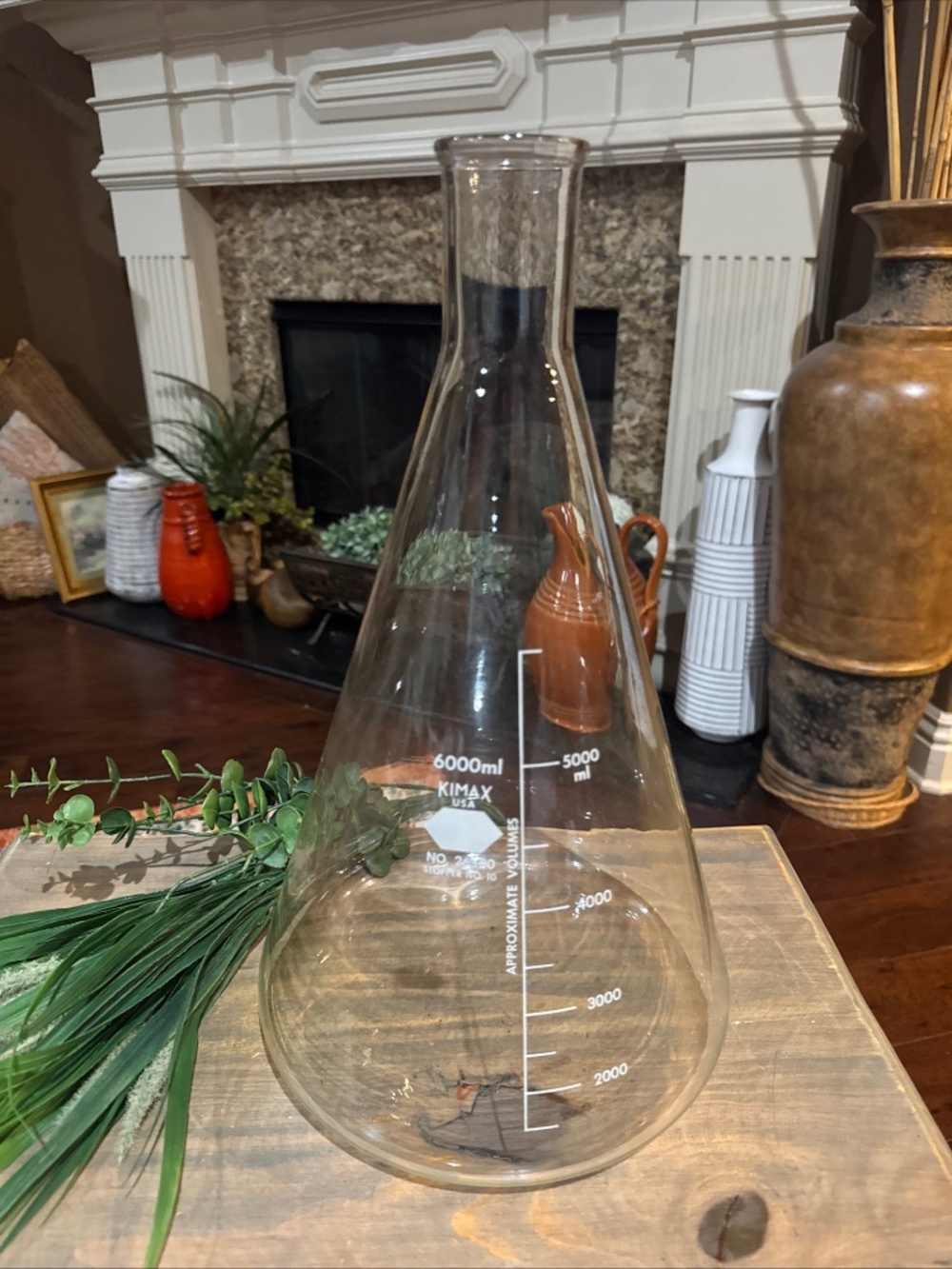 Kimax 6000ml Glass Erlenmeyer Flask #26500, Heavy Rim